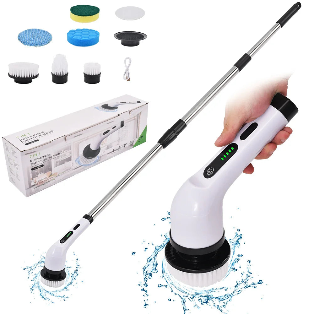 Cordless Electric Spin Scrubber – Bathroom & Kitchen Deep Cleaning Brush