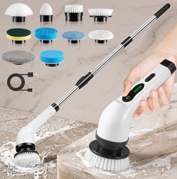 Cordless Electric Spin Scrubber – Bathroom & Kitchen Deep Cleaning Brush