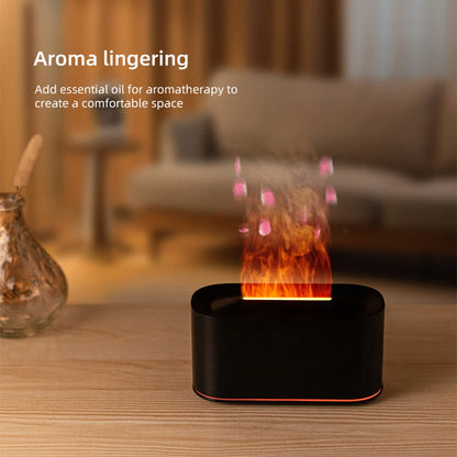3D Flame Humidifier – Ultrasonic Aroma Diffuser with Firelight Effect