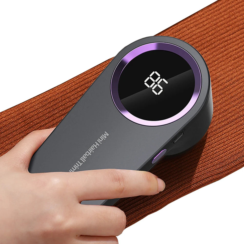 Digital Display Electric Fabric Shaver – USB Rechargeable Lint Remover