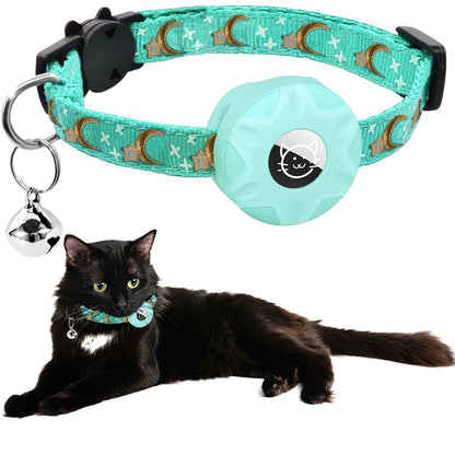 Premium AirTag Cat Collar with Protective Case & Bell