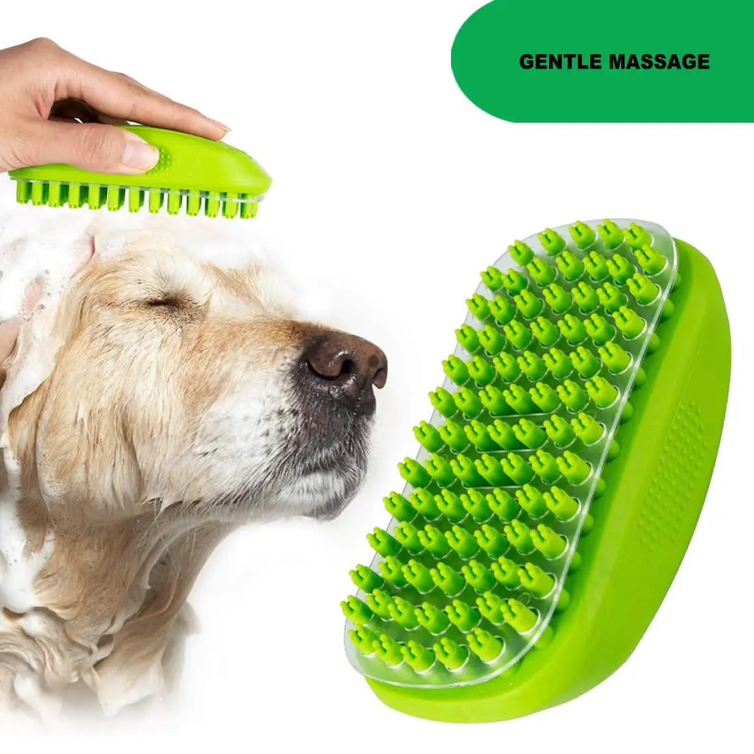 Pet Spa Bath Brush – Soft Silicone Shampoo & Massage Brush for Dogs & Cats