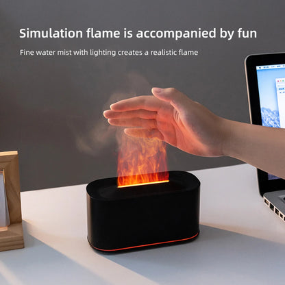 3D Flame Humidifier – Ultrasonic Aroma Diffuser with Firelight Effect