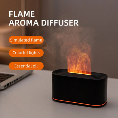 3D Flame Humidifier – Ultrasonic Aroma Diffuser with Firelight Effect