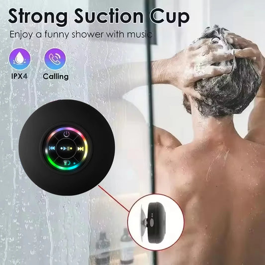 AquaSound Mini – Portable Waterproof Bluetooth Speaker with LED Light & Stereo Sound