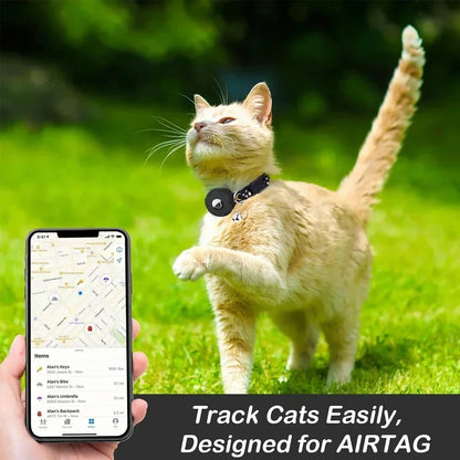 Premium AirTag Cat Collar with Protective Case & Bell
