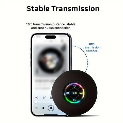 AquaSound Mini – Portable Waterproof Bluetooth Speaker with LED Light & Stereo Sound