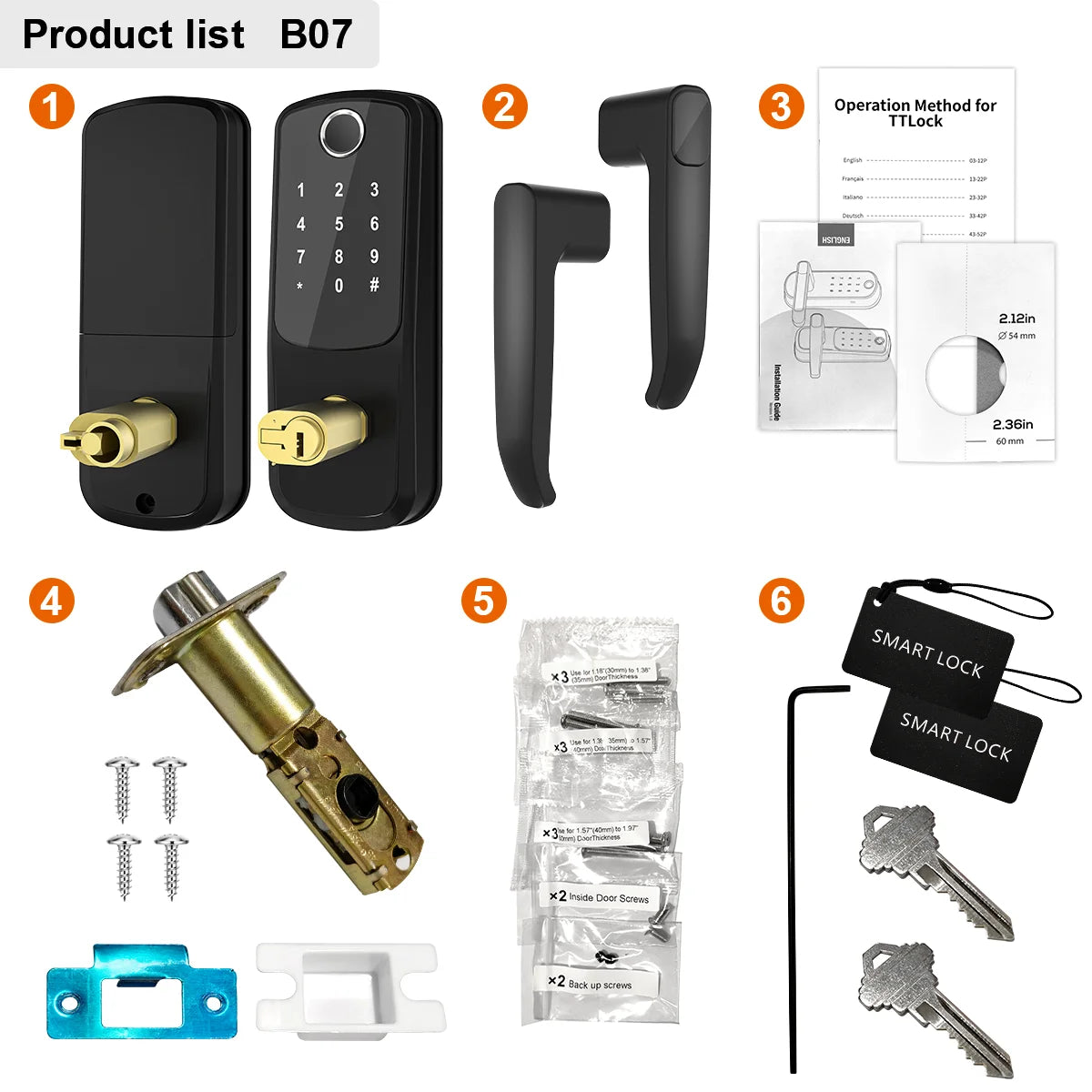 Smart Biometric Door Lock – Keyless Entry with Fingerprint, PIN & App Control