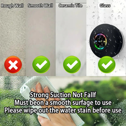 AquaSound Mini – Portable Waterproof Bluetooth Speaker with LED Light & Stereo Sound