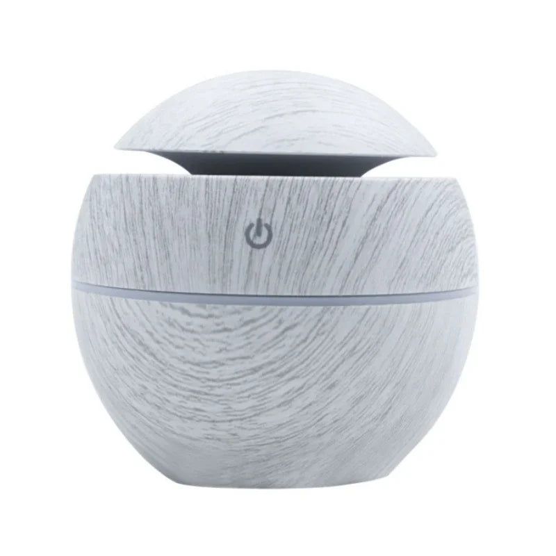 Mini Woodgrain Aroma Diffuser – Ultrasonic USB Humidifier for Home, Office & Relaxing Spaces