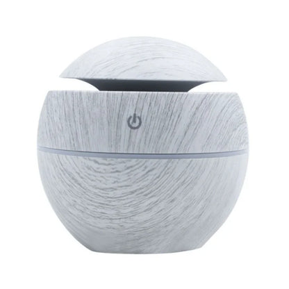 Mini Woodgrain Aroma Diffuser – Ultrasonic USB Humidifier for Home, Office & Relaxing Spaces