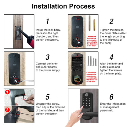 Smart Biometric Door Lock – Keyless Entry with Fingerprint, PIN & App Control