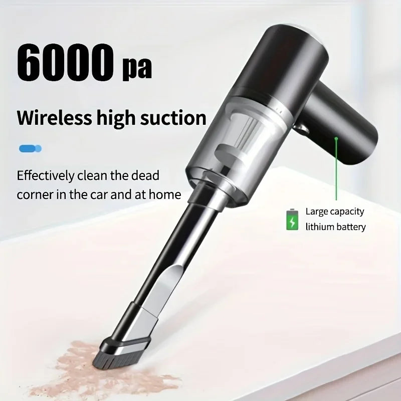Ultra-Power Cordless Wirelles Car Vacuum Cleaner | Wet & Dry High Suction Portable Cleaning Device