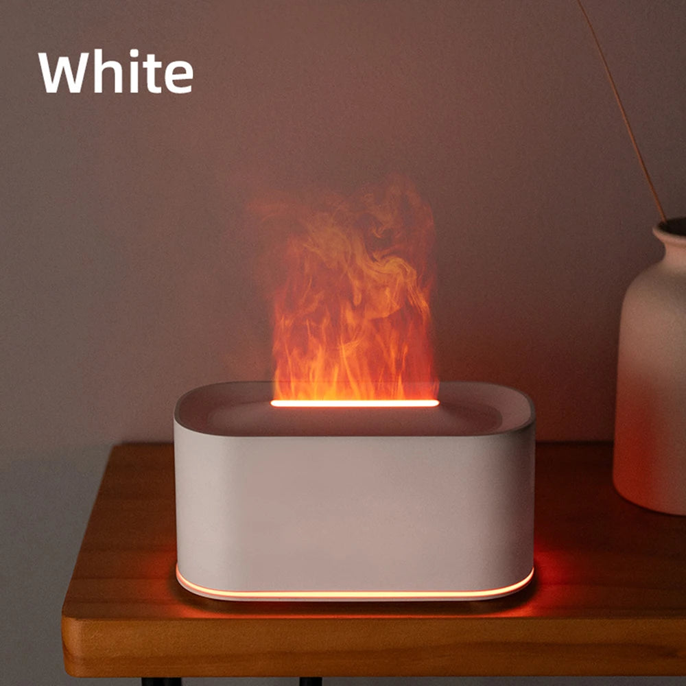 3D Flame Humidifier – Ultrasonic Aroma Diffuser with Firelight Effect