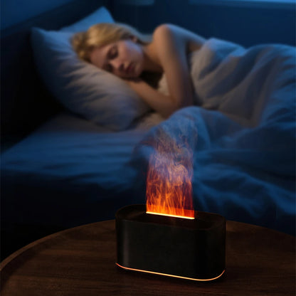 3D Flame Humidifier – Ultrasonic Aroma Diffuser with Firelight Effect
