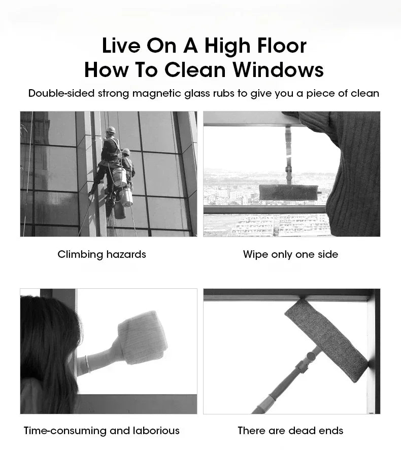 LUXEGLIDE Pro Magnetic Window Cleaner – Effortless and Stain-Free Cleaning for Double-Glazed Windows
