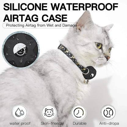 Premium AirTag Cat Collar with Protective Case & Bell