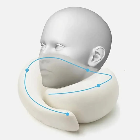 Ergonomic Memory Foam Travel Pillow for Neck Support