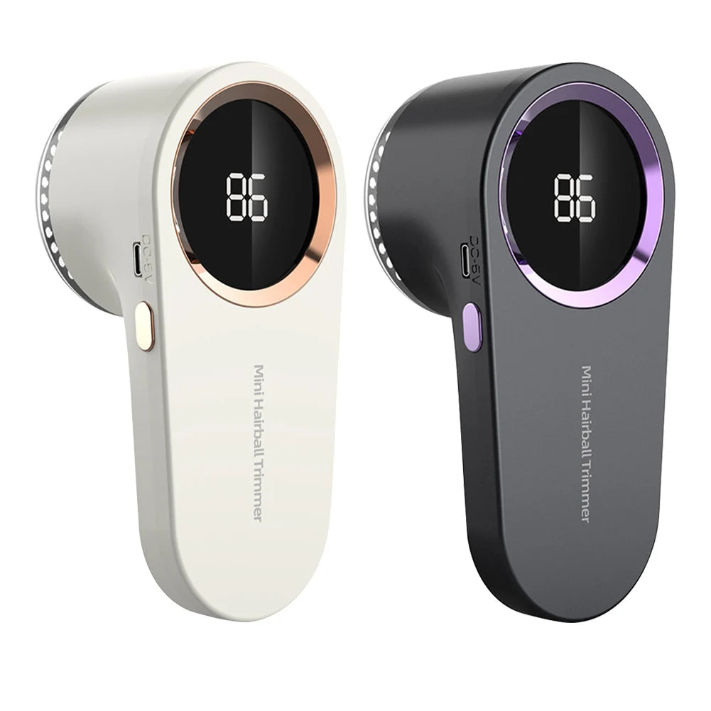 Digital Display Electric Fabric Shaver – USB Rechargeable Lint Remover