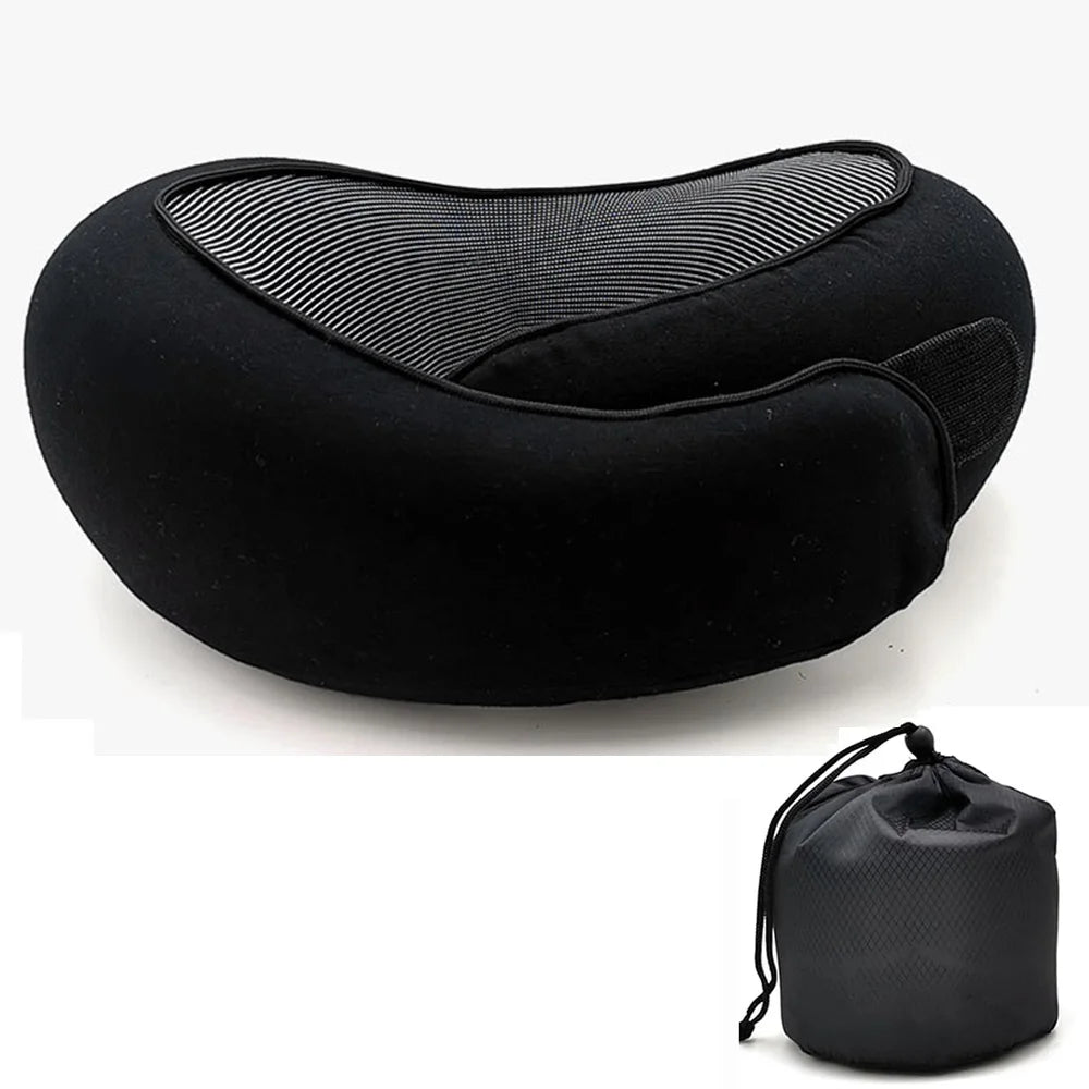 Ergonomic Memory Foam Travel Pillow for Neck Support