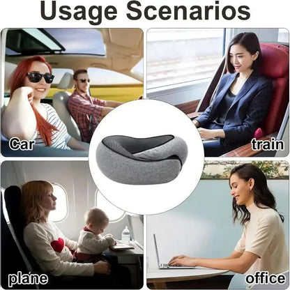 Ergonomic Memory Foam Travel Pillow for Neck Support