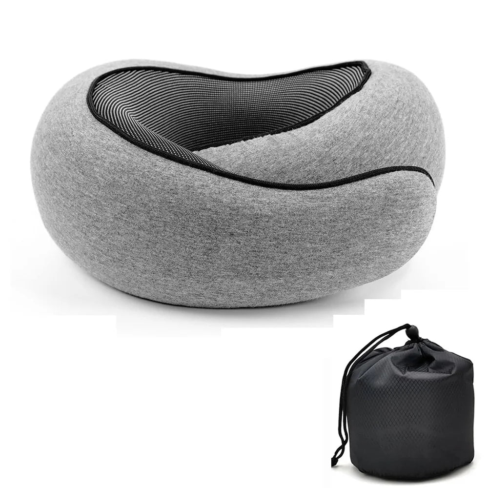 Ergonomic Memory Foam Travel Pillow for Neck Support