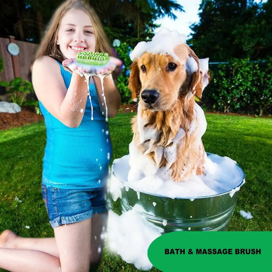 Pet Spa Bath Brush – Soft Silicone Shampoo & Massage Brush for Dogs & Cats