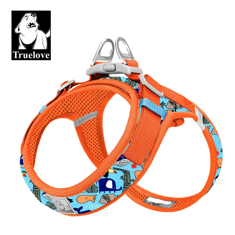 Floral Mesh Harness – Breathable All-Weather Pet Walking Harness