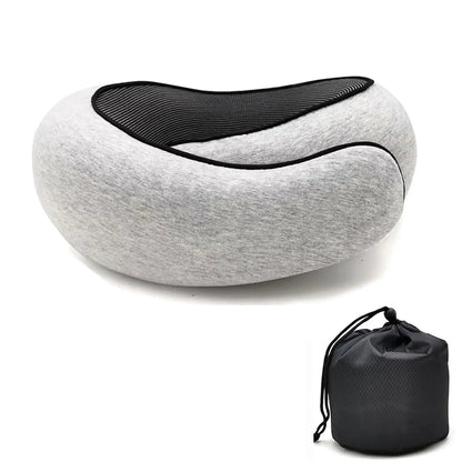 Ergonomic Memory Foam Travel Pillow for Neck Support