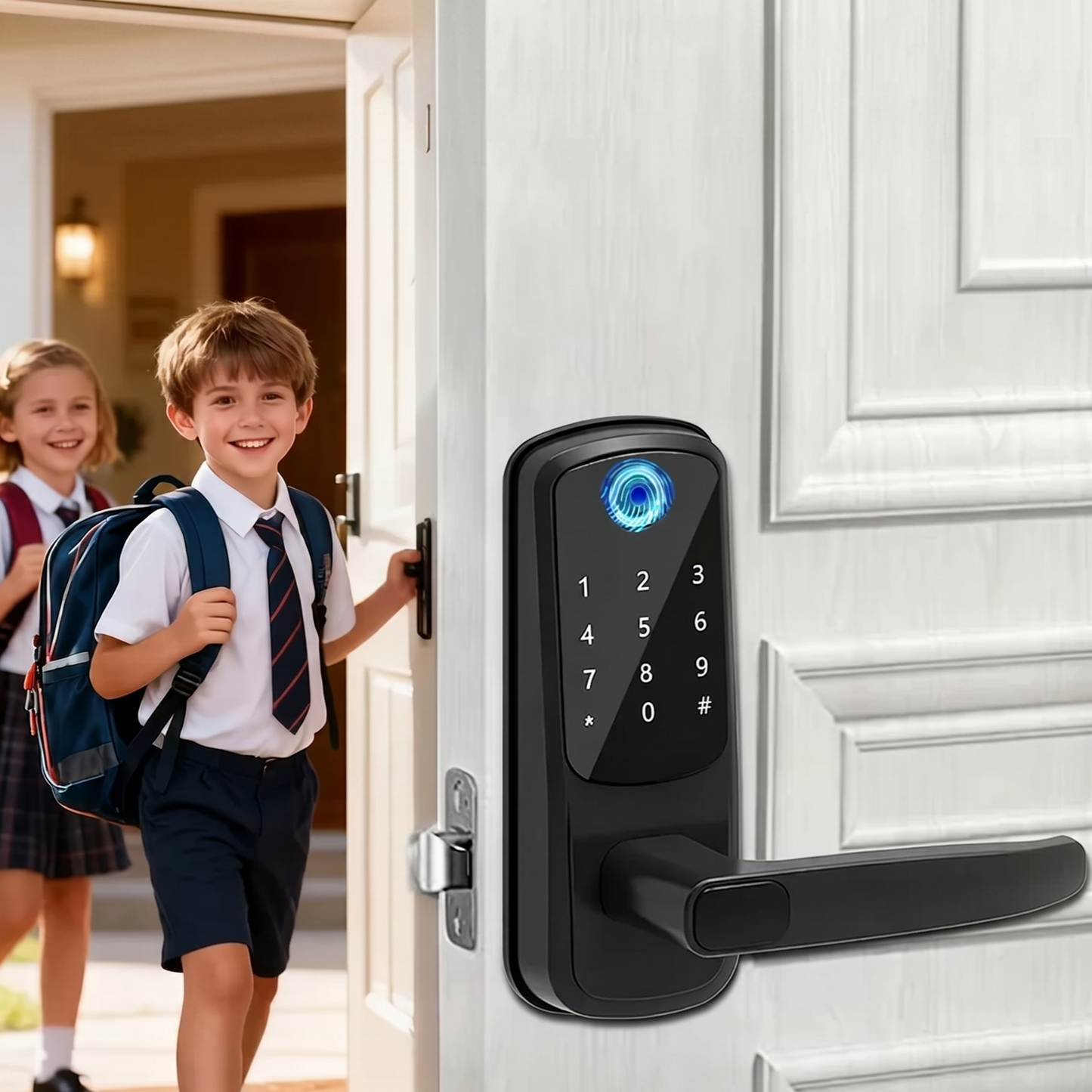Smart Biometric Door Lock – Keyless Entry with Fingerprint, PIN & App Control